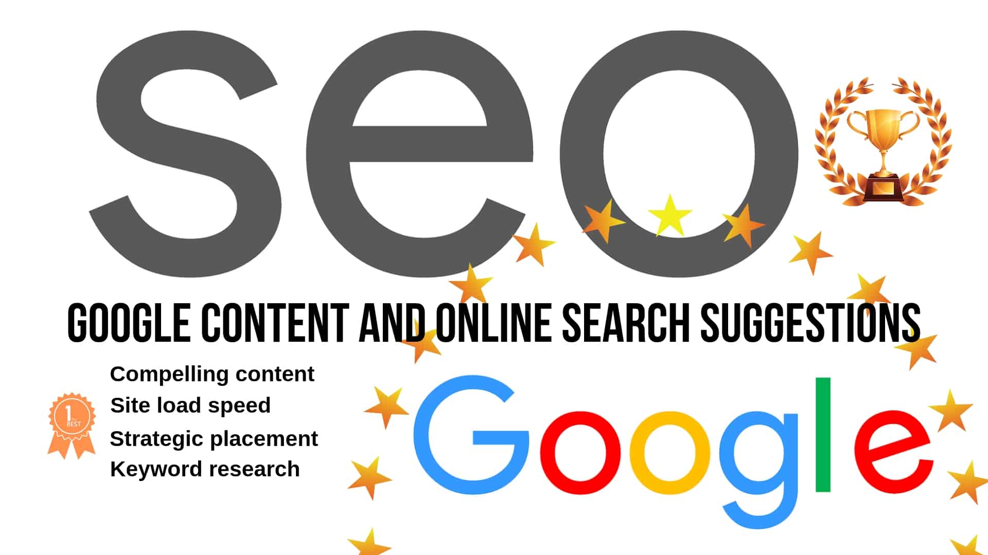 Google content and online search suggestions