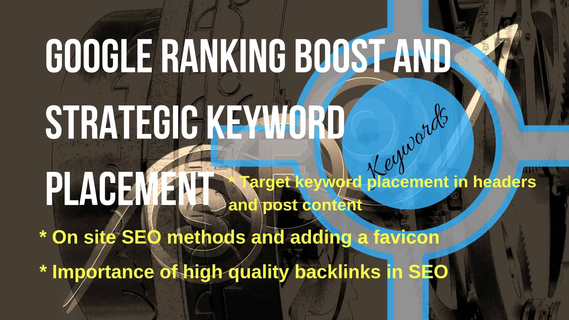 Google ranking boost capability and strategic keyword placement